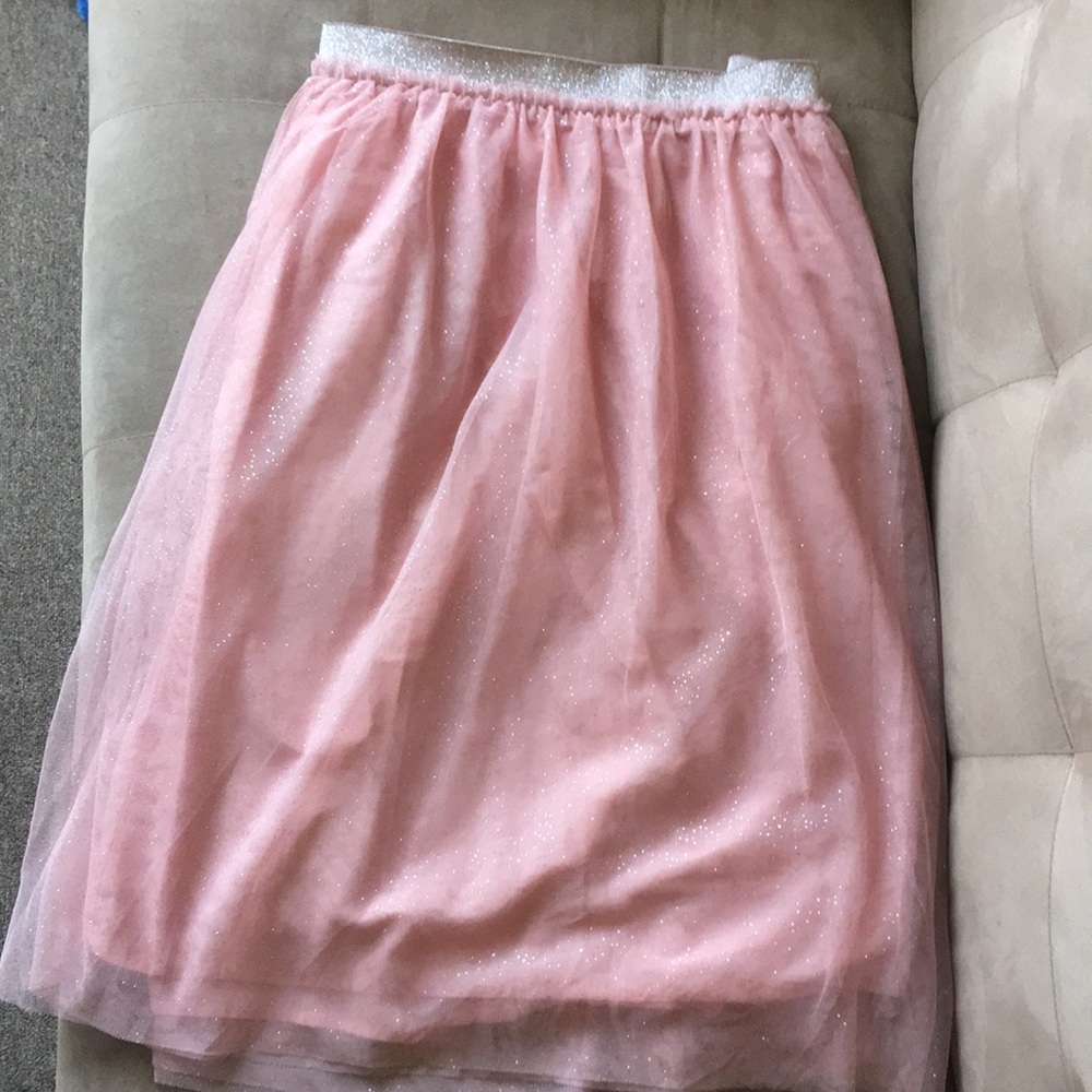 3X Light pink skirt with silver sparkles